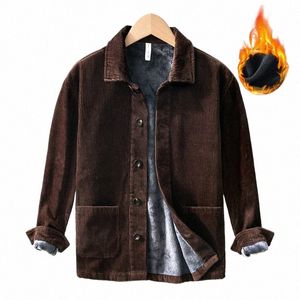 autumn Winter New Men's Cott 100% Lg Sleeve Jacket Butt Corduroy Casual Coat Outerwear Men Pockets Outdoor Thick Clothes G5k4#