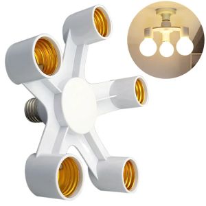 E27 Base Socket Splitter E27 to E27 EU LED Bulb Lamp Holder 2in1/3in1/4in1/5in1/6in1 LED Lamp Socket Light Bulb Adapter Holder