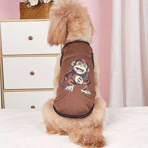 Summer Fun Pet Vest Lightweight, Breathable Fabric with Playful Monkey Design - Perfect for Dogs and Cats at Parties (1pc)