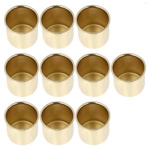 Candle Holders 10 Pcs Metal Cup Xmas Cups For Household Decor Empty Glass Wrought Iron Candleholder