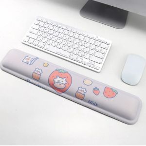 Almofadas de memória algodão silicone teclado almofada teclado escritório longo mouse suporte pulso macio gaming mouse pad