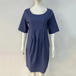 Casual Dresses Summer Dress Loose Mid-Length Female Cotton Linen