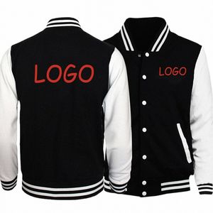 custom The Logo/Word Jacket Loose Black Clothes DIY Pattern Men Baseball Clothes Autumn Winter Warm Tops Warm Fleece Hoodies r5bO#