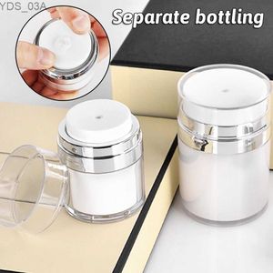 Bottiglie di stoccaggio Barattoli Pressa Stile Barattolo di crema Bottiglia sottovuoto da viaggio Portatile ricaricabile Contenitore per crema cosmetica Dispenser 15/30/50/100ml Conservazione domestica 240327