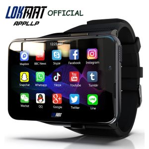 時計lokmat appllp max android watch電話電話デュアルカメラビデオ通話