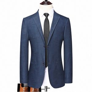 2022 Nova Marca High-end Boutique Fi Xadrez Masculino Casual Busin Terno Jaqueta Skimpy Masculino Noivo Casamento Dr Blazer Casaco o1Et #