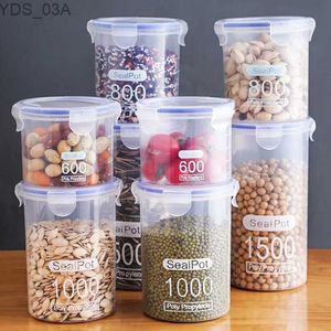 Storage Bottles Jars Jars for Bulk Cereals Transparent Plastic Storage Grains Box Food Container Candy Bottle Home Organizer Kitchen Accessories 240327