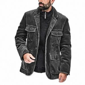 2023 Winter Neue Populäre männer Tragen Mantel Casual Fi Einfarbig Jacke männer Top Mantel 00rq #