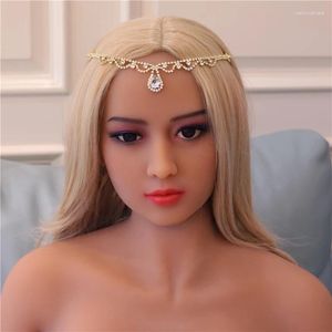 Grampos de cabelo luxo boho nupcial cabeça corrente jóias cristal testa acessórios para mulheres casamento strass peças headdress