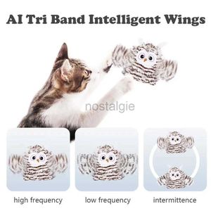 Giocattoli di intelligenza 1 pz FOFOS Due Fuli Intelligent Owl Cat Toys Simulato Hi Electric Relax Fun Self Bird Ricarica automatica X0F3 24327