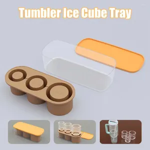 Baking Moulds Cylindrical Ice Mold Easy To Clean Maker Silicone Cube Tray With Lid For Tumblers Cups Food Grade Summer Drinks