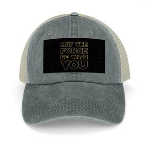 Berets May The Force Be With You Cowboy Hat Sun Golf Cap Bobble Men Women's