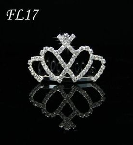 5pcslot Crystal Glass Diamods Girls Headpiece Wedding Hairpieces For Flower Girls in Wedding FL178504127