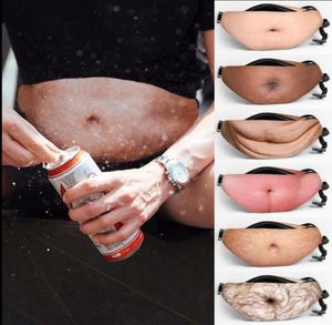 Funny Dad Bag Dad Bod Waist Bags Novelty Beer Fat Hairy Belly Fanny Zipper Pack Bags 10 Styles zhao6826187