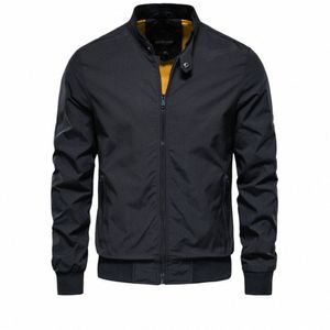 Aiopeson Solid Color Baseball Jacket Men Casual Stojak Bomber Męskie kurtki jesień Wysokiej jakości szczupłe kurtki dla mężczyzn L6KW#