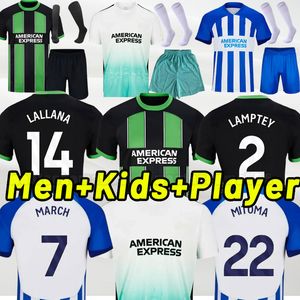 Maupay Cucurella 2023 2024 كرة القدم قمصان Webster Trossard March Mac Allister Mwepu Connolly Moder 23 24 Away Kids Kids Football Shirt Seagull Player