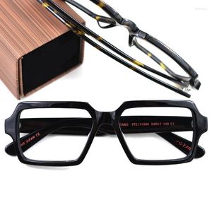 Sunglasses Frames CHFEKUMEET Glasses Men Prescription Myopia Optical Eyeglasses Frame Square Oversized Eyewear Acetate Vintage Transparent