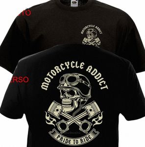 Motosiklet bağımlısı bisikletçi helikopter bobber bobber moturd motorrad yaz kısa kollu artı beden baskı erkekler tişört yaz t shirt k334#