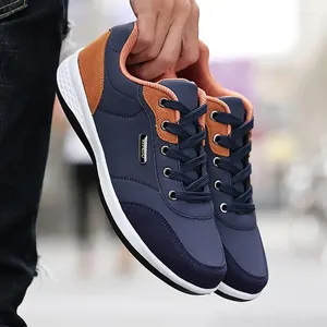 Casual Shoes Men 2024 PU Leather Waterproof Sneakers Outdoor Walking Zapatillas Hombre 46