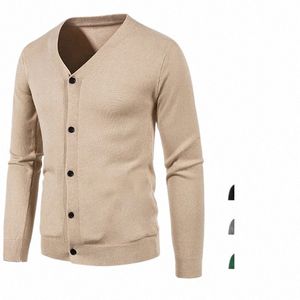 Nuovo Mens Fi Cardigan Butts Casual Lg manica maglione lavorato a maglia tinta unita tasche caldo Ropa De Hombre cappotti Top giacche y1or #