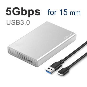 Muhafaza Alüminyum 2.5 inç HDD Tip C 3.1 STRIC DISK SSD KASASI İÇİN HDD Harici Kılıflar USB 3.0 SATA Sabit Sürücü Muhafaza