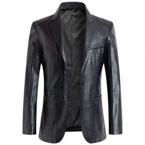 märke pu läderjacka män hösten våren casual mens jackor kappa mjuk motorcykel blazer ytterkläder chauqueta peluda hombre d0yj#