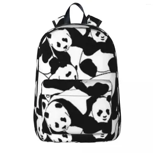 Sırt çantası panda sevimli hayvan sırt çantaları büyük kapasiteli öğrenci okul çantası omuz dizüstü bilgisayar rucksack moda seyahat