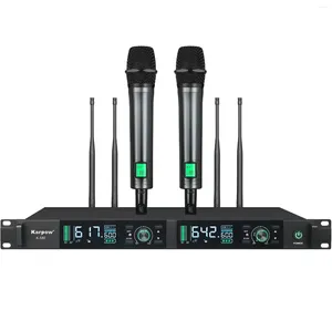 Mikrofoner True Diversity 4 Antenn Performance Wireless Microphone With Handheld Mic Lavalier och Headset Micphone