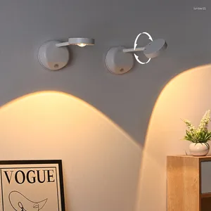 Lampada da parete con sensore di movimento, luci notturne USB tipo C wireless per cucina, camera da letto, murale, soggiorno, illuminazione interna