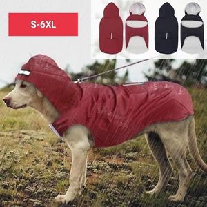 Dog Apparel Pet Raincoat S-6XL Suitable For Large Rain Waterproof Windproof Hooded Outdoor Clothing Keep Dry