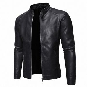 mężczyźni faux skórzana kurtka motocykl 8xl męskie kurtki czarne jaqueta de couro męskie odzież męska pu skórzane płaszcze marka U1CC#