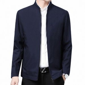 Qualidade Sólida Cor Casual Jaqueta Masculina Primavera Outono Novo Luxo Busin Jaquetas para Homens Escritório Dr Casaco Preto Outerwear Homem d6Wd #