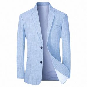 2023 Spring Autumn Blazers Men Fi Slim Casual Busin Handsome Suits Brand Men's Blazers Tops Men Clothing Wedding Jacket e8iL#