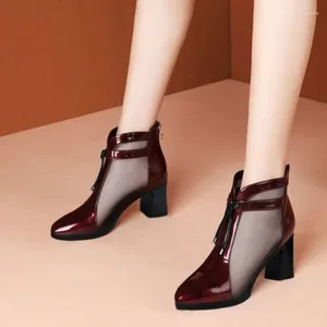 Модельные туфли, 2024 г., женские летние туфли-лодочки на высоком каблуке с острым носком, сандалии, сексуальные женские дышащие Mujer