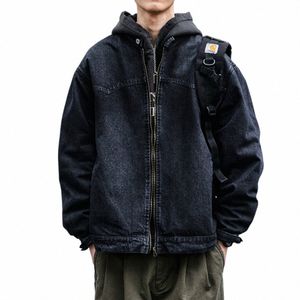 Amerikanische Hohe Qualität Vintage Denim Jacke Für Männer Kleidung Harajuku Casual Mantel Koreanische Streetwear Frühjahr Jacke Trend Männlich o5KI #