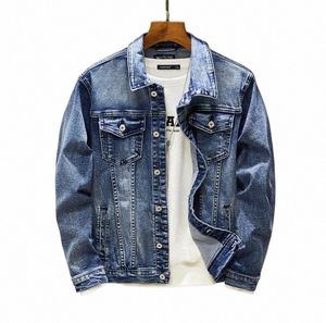 jacket Men's Casual Cott Denim Jacket Masculina Slim Wed Retro Classic Blue Jacket Coat Male Men Clothing F7SB#