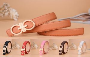 Designer Kids Belt Boutique Luxury Children Metal Buckles Belts pojkar flickor PU LÄDER ALLMATCH ACCIORTORS 80CM 108CM A676665670811