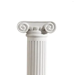 Vases Greek Column Flower Vase Planter Flowerpot Roman Pillar Plant Stand Resin Statue For Farmhouse Living Room Party Bookshelf Home