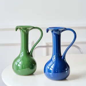 Vasen im europäischen Stil, hochwertige kreative Keramikvase, Milchtopf, Zuhause, Wohnzimmer, Esstisch, Dekoration