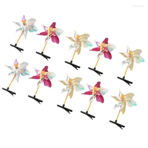 Acessórios de cabelo Delicate Bangs Clip Pinwheel Y2K Girls Barrettes Hairpin (pacote com 10)