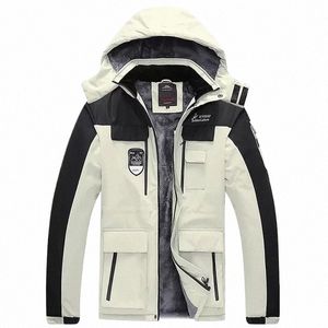 Inverno quente grosso impermeável jaquetas homens streetwear parkas casacos outwear chapéu à prova de vento neve casaco roupas masculinas plus size 8xl q9wc #