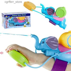 Gun Toys Cute Cartoon Elephant Shaped Childrens Armbands Water Guns Swimming Pools Beach Toys Water Entertainment Outdoor Childrens Sports Games240327