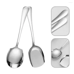 Spoons Soup Cutlery Stainless Steel Serving Utensil Set Portion Control Large Scoop