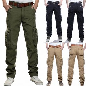 multi-pocket Men's Casual Pants Military Tactical Joggers Cargo Pants Outdoor Hiking Trekking Sweatshirt Men Cott Trousers X6p8#