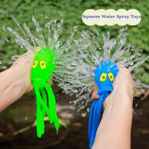 New Baby Bath Kids Octopus Antistress Squeeze Spray Sensory Balls Summer Pool Play Water Games Toys For Children