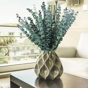 Decorative Flowers Low Maintenance Green Plant Uv Resistant 10pcs Natural Eucalyptus Leaf Branches For Home Decor Non-withering Plants