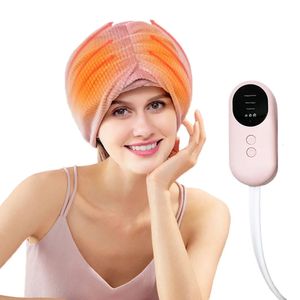 Migraine Relief Cap Electric Airbag Head Massage Heat Vibration Kneading Towel Headache Relaxation Treatment Anti Stress Machine 240320