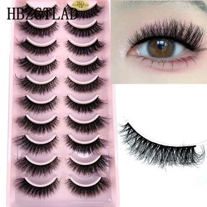 False Eyelashes HBZGTLAD 10 Pairs Natural Fake Lashes Long Makeup 3d Mink Extension Eyelash For Beauty