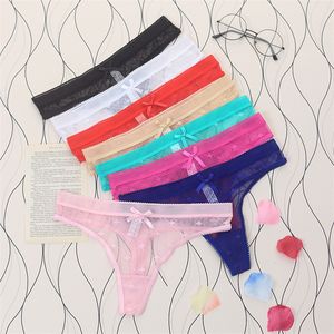 6pcslot 여자 속옷 팬티 십대 소녀 끈 팬티 플러스 섹시 메쉬 탕가 여성 에로틱 란제리 culotte xxs-xxl 1856p6 201112