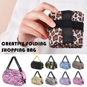 Storage Bags Big Folding Shopping Bag Eco-friendly Reusable Portable One Shoulder Handbag For Travel Grocery Fashion Pocket J7s2
